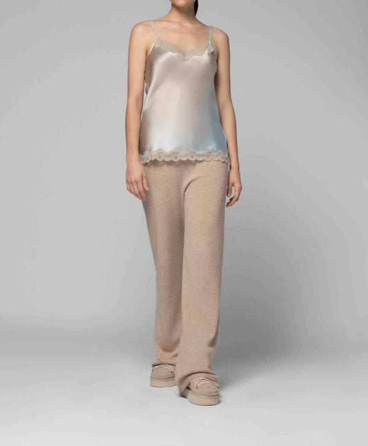 Silk Cami With Lace Trim