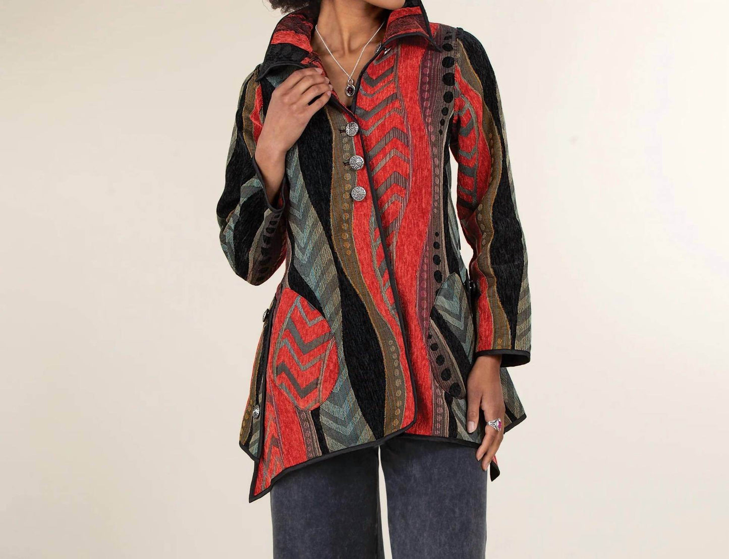 Uno Alla Volta - Reversible Abstract Patterned Jacket - Rack Hunt