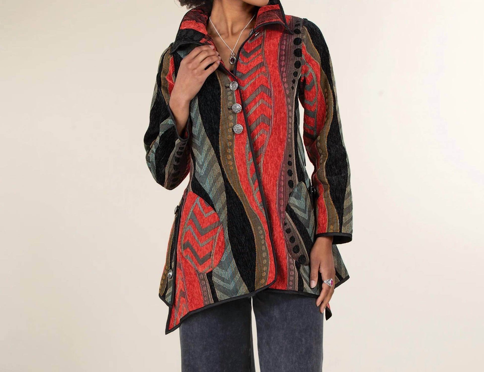 Uno Alla Volta - Reversible Abstract Patterned Jacket - Rack Hunt