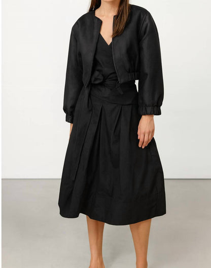 Pleated Midi Skirt
