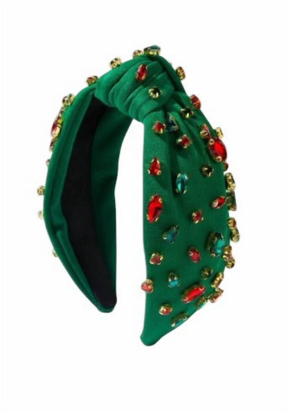 Women's Holiday Top Knot Crystal Headband