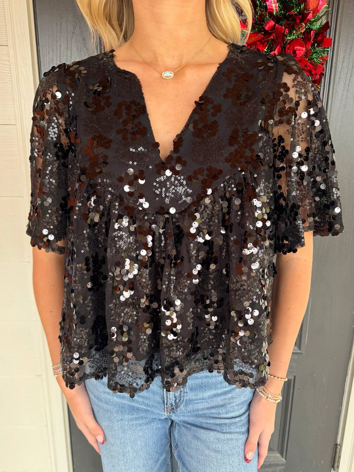 Brooklynn Sequin Top