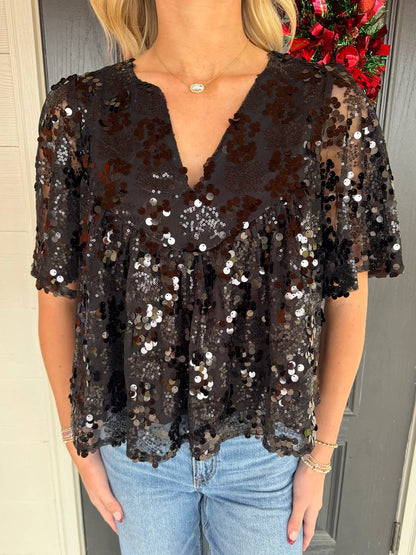 Brooklynn Sequin Top