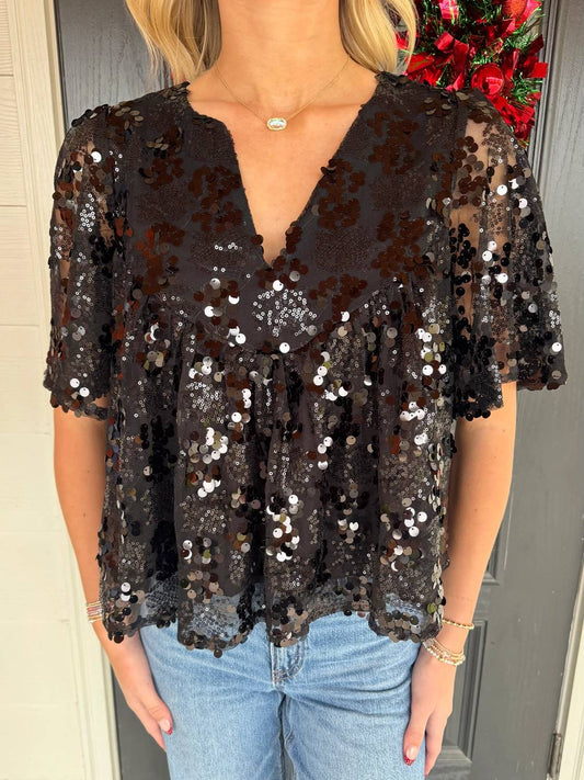 Brooklynn Sequin Top
