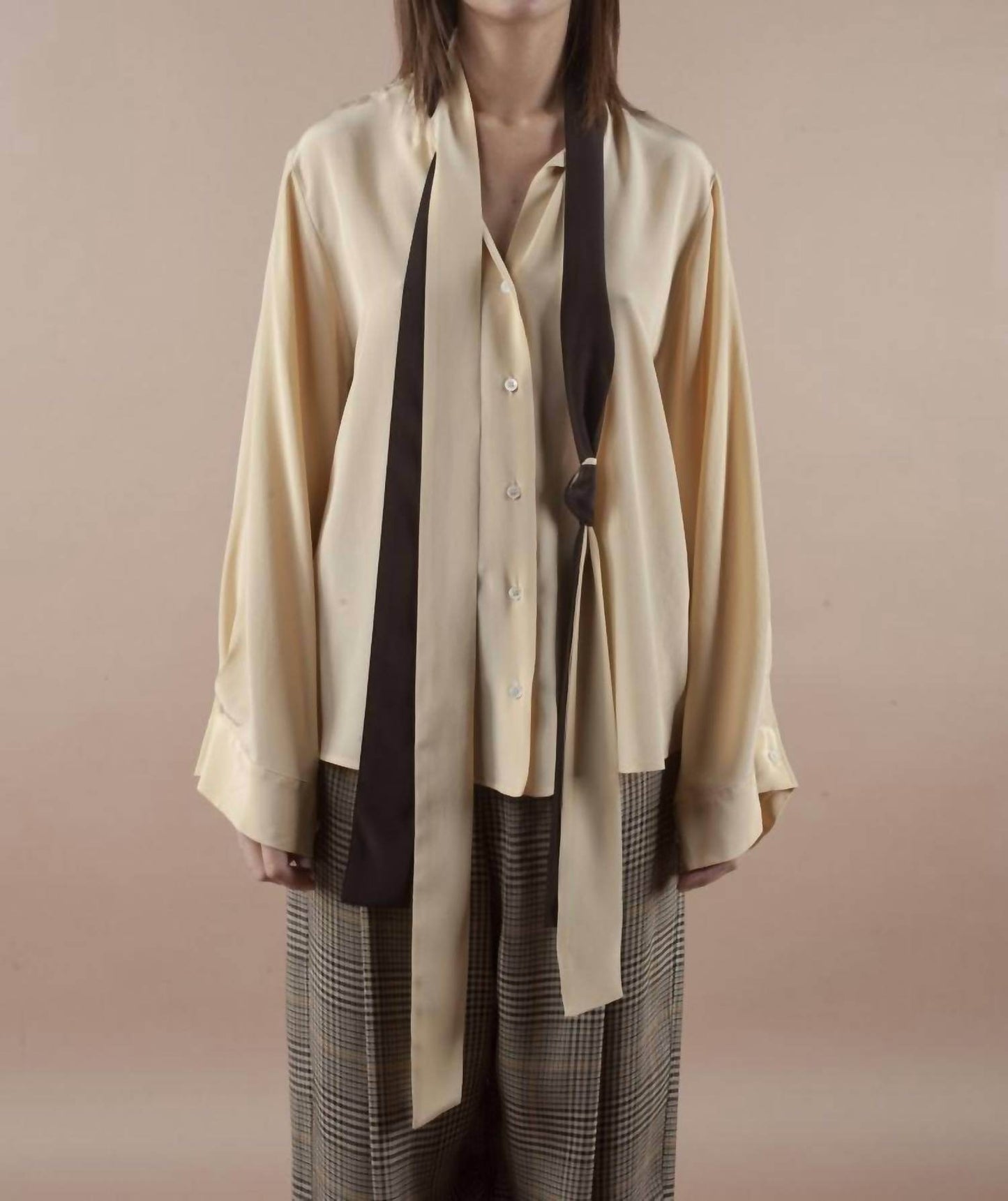 Phisique du Role - Double Scarf Silk Shirt - Rack Hunt