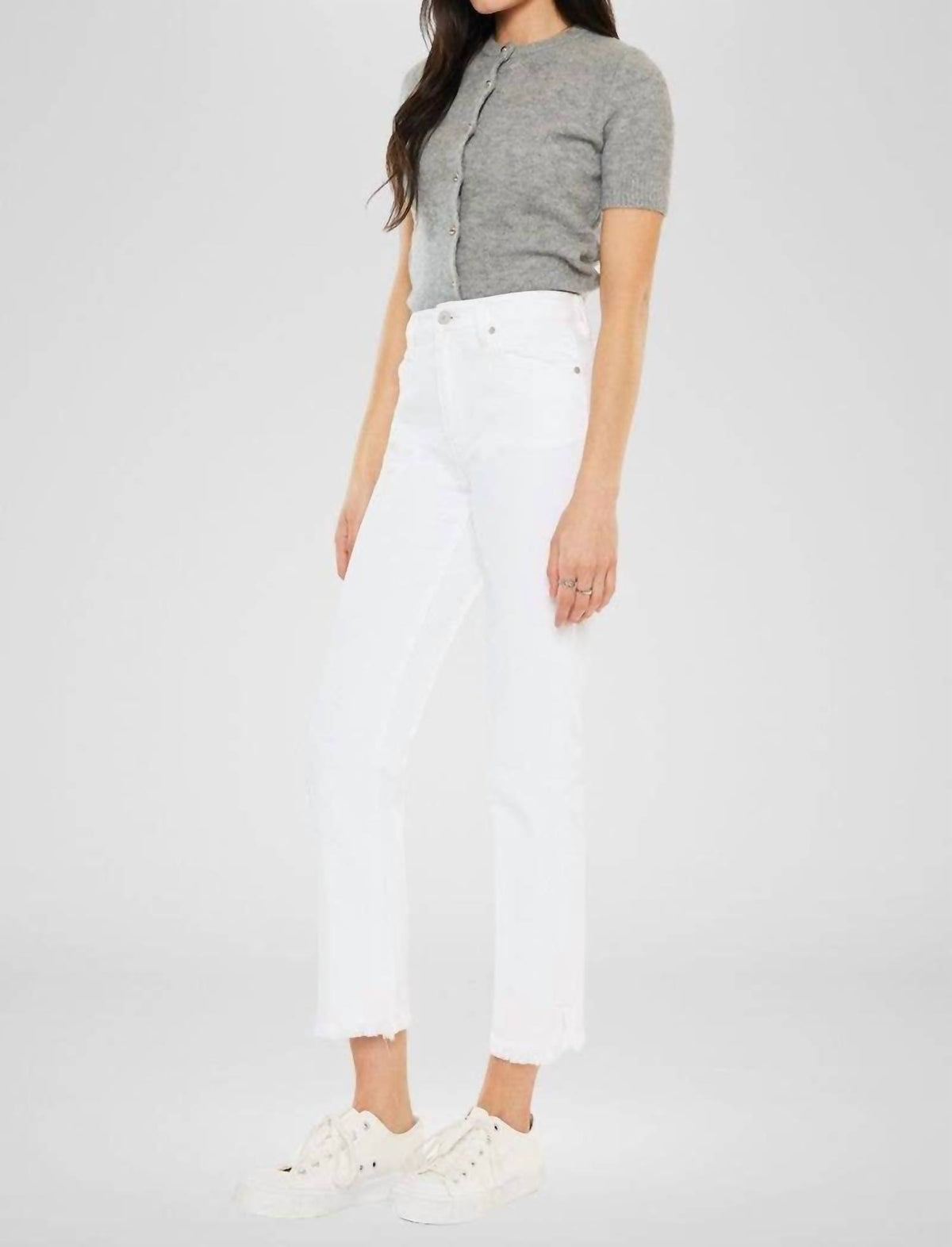 High Rise Slim Straight Jeans