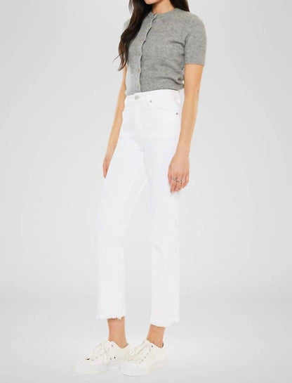 High Rise Slim Straight Jeans