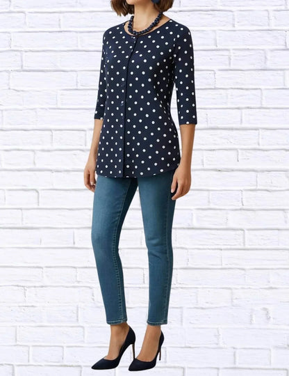 Calypso - Polka Dot Blouse Top - Rack Hunt