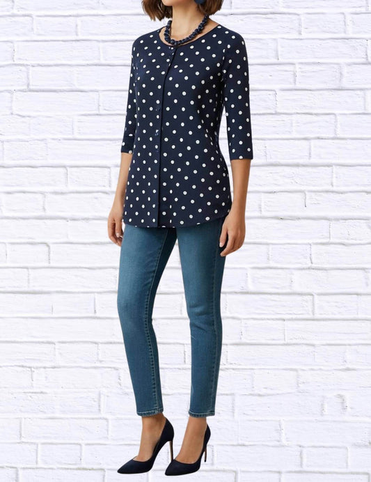 Calypso - Polka Dot Blouse Top - Rack Hunt -