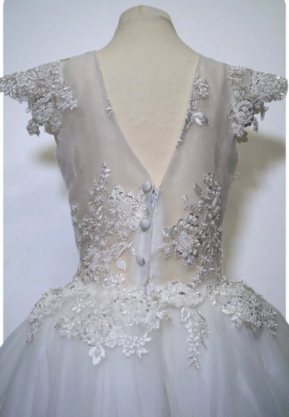 Christie Helene - Girl's Silk With Lace Overlay Bodice Dress - Rack Hunt