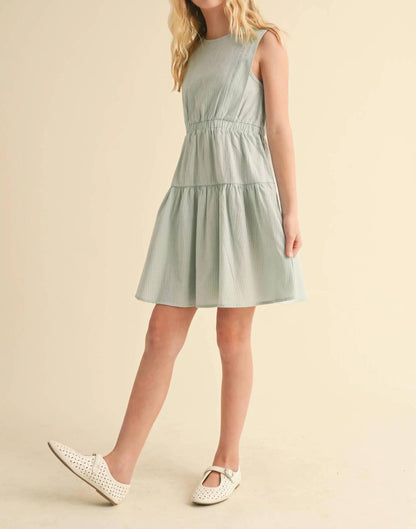 Girls Two Tier Knee Length Dress