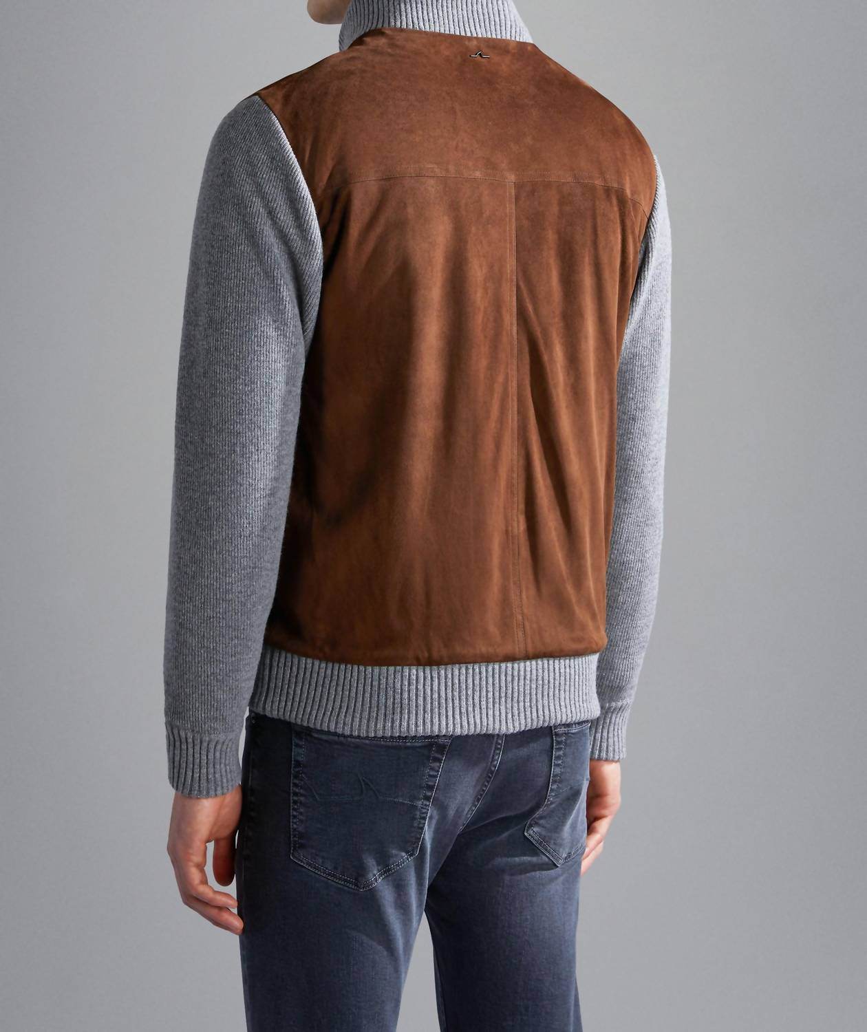 Paul & Shark - Riviera Re-wool Full Zip Sweater With Aqualeather Body - Rack Hunt -