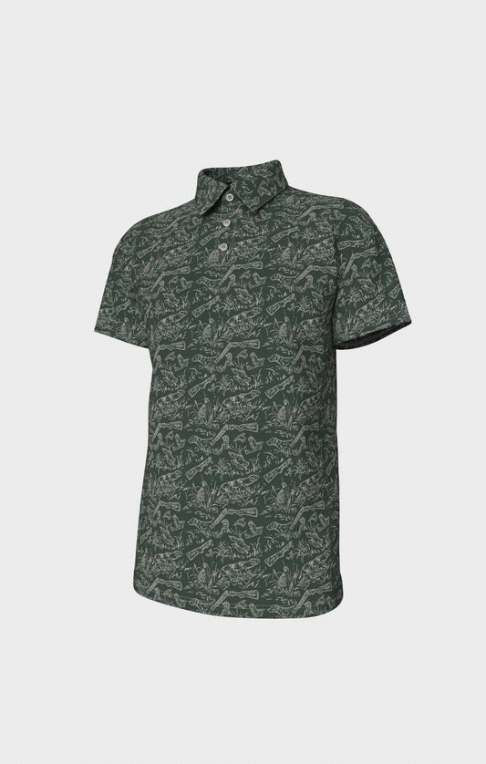 Boy's Pointer Pattern Performance Polo