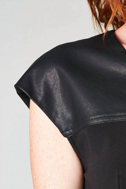 Beautifully - Leather Sleeve Jumpsuit - Rack Hunt