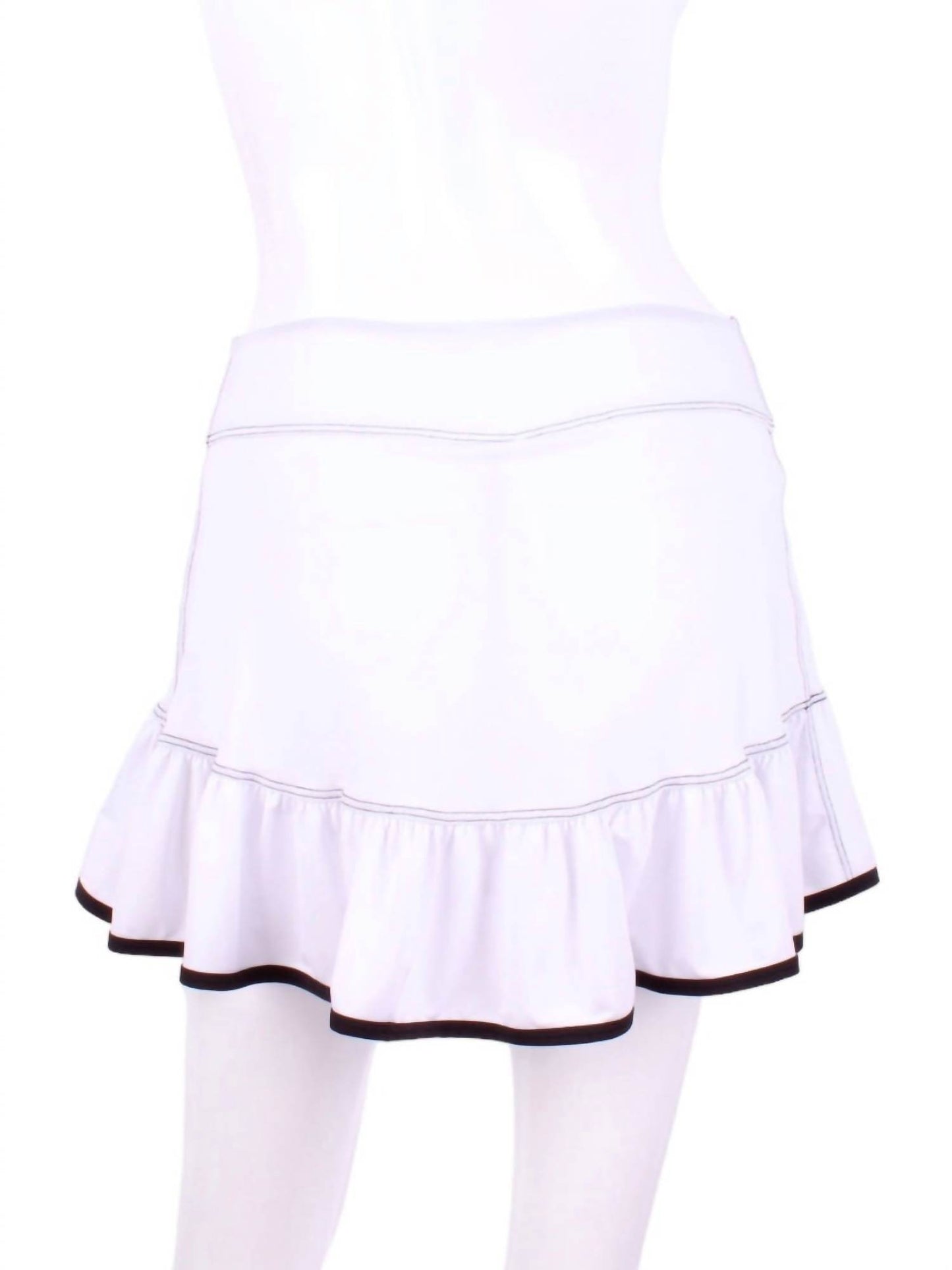 Love Love Tennis - Women's Ruffle Tennis Skirt With Black Trim - Rack Hunt