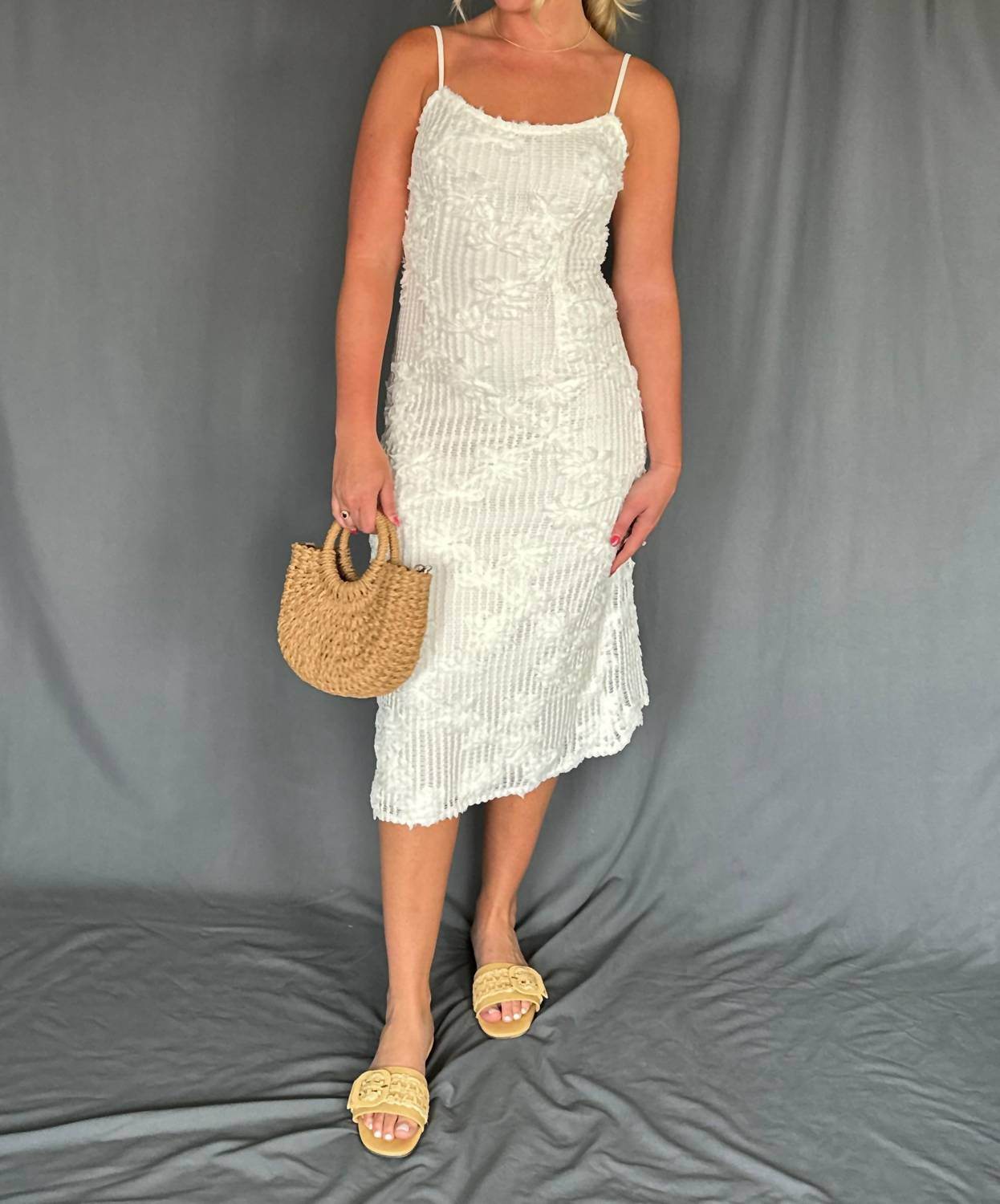 Bright - Crochet Midi Dress - Rack Hunt -