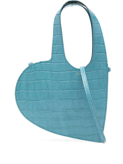 Croc-embossed Top Handle Bag