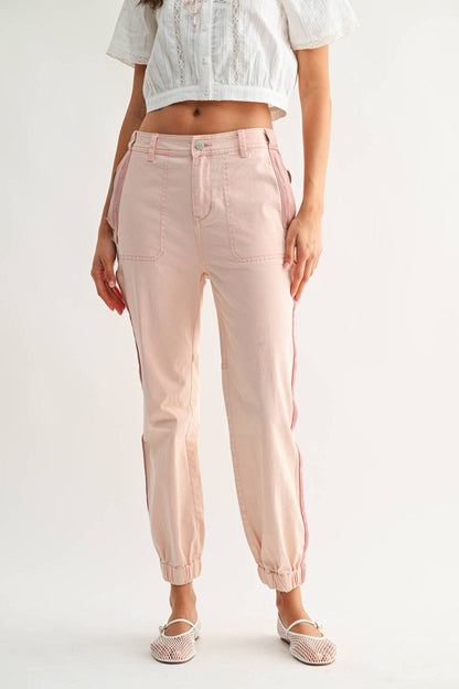 Track Pants With Zip Pocket And Side Stripe