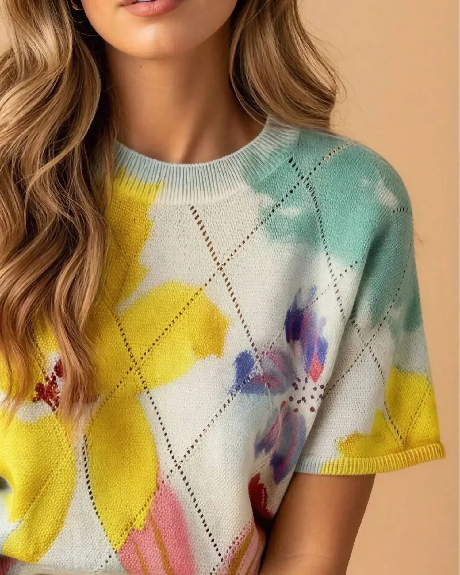 LOOWIE - Spring Floral Print Pullover Sweater - Rack Hunt