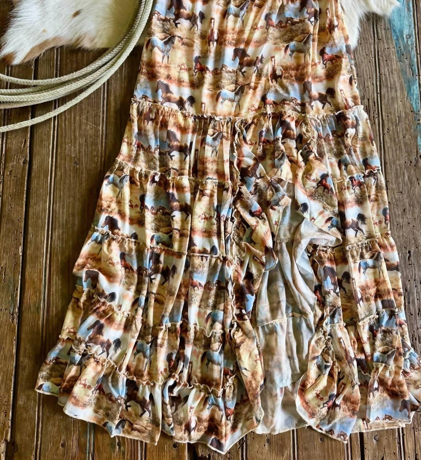 Turquoise Haven - Free Reign Mesh Ruffle Maxi Skirt - Rack Hunt