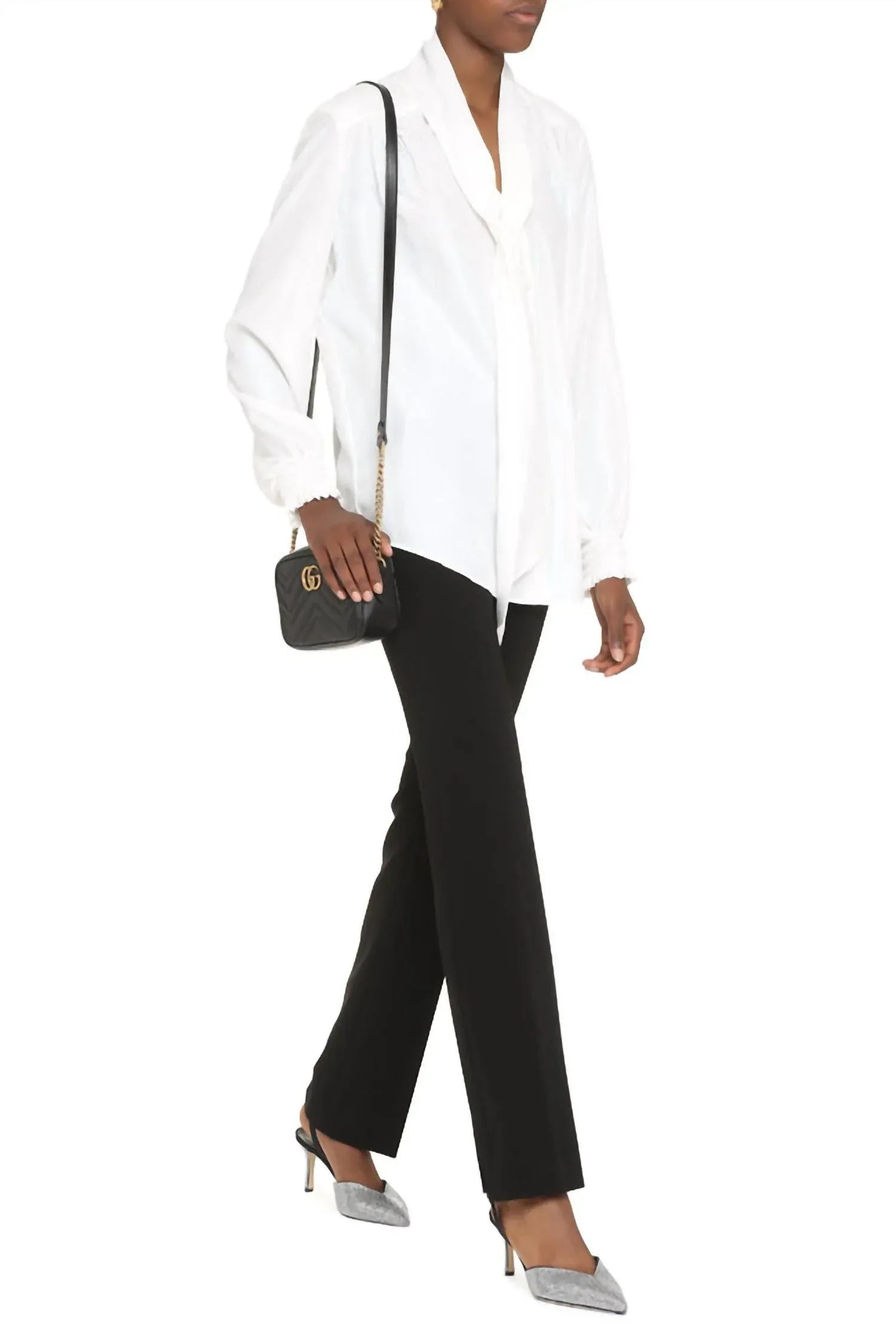 Boutique Moschino - Women's Pleated Satin Blouse - Rack Hunt