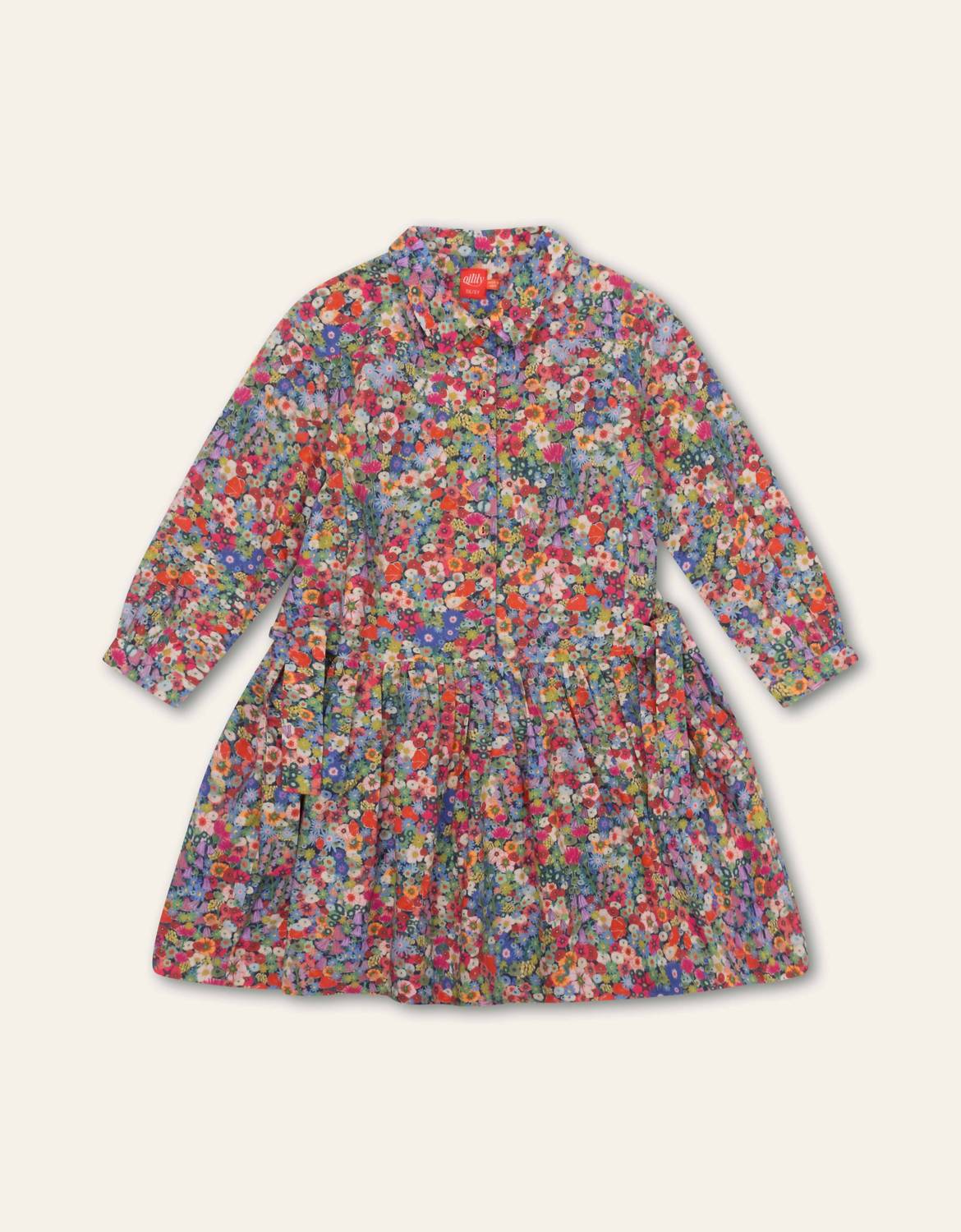 Girl's Danniek Long Sleeve Floral Dress