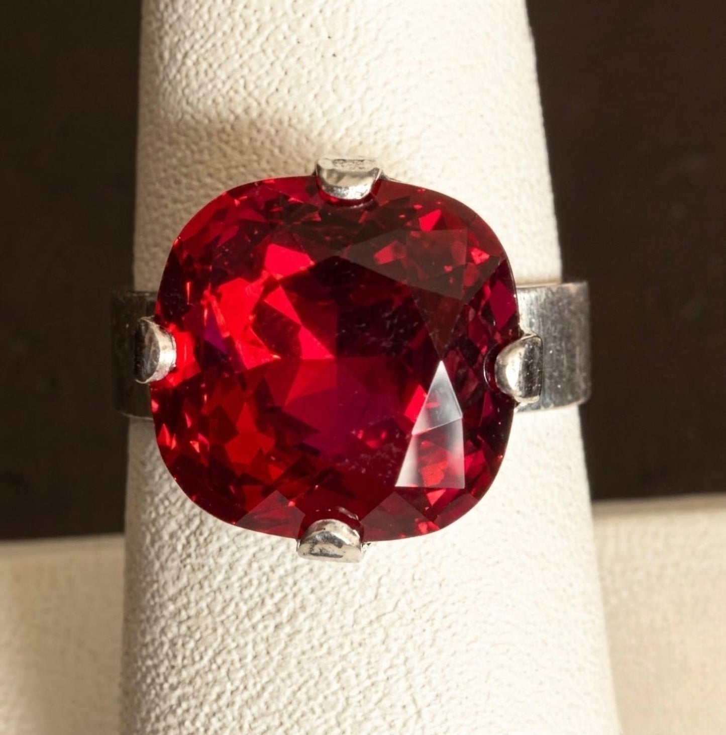 Women's Faceted Crystal Ring