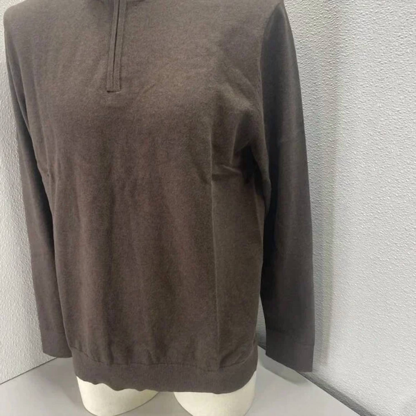Men’s Washable Cotton-cashmere Half Zip Sweater