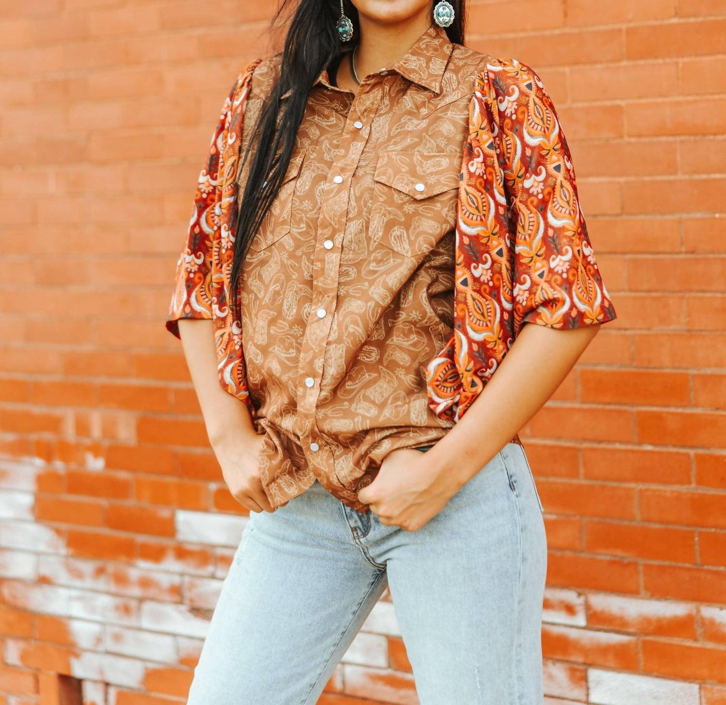 Western Abstract Blouse