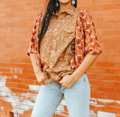 Western Abstract Blouse