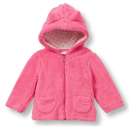 Le Top - Le Top Baby "Miss Kitty" Hooded Plush Jacket in Azalea Pink with Ears - Rack Hunt