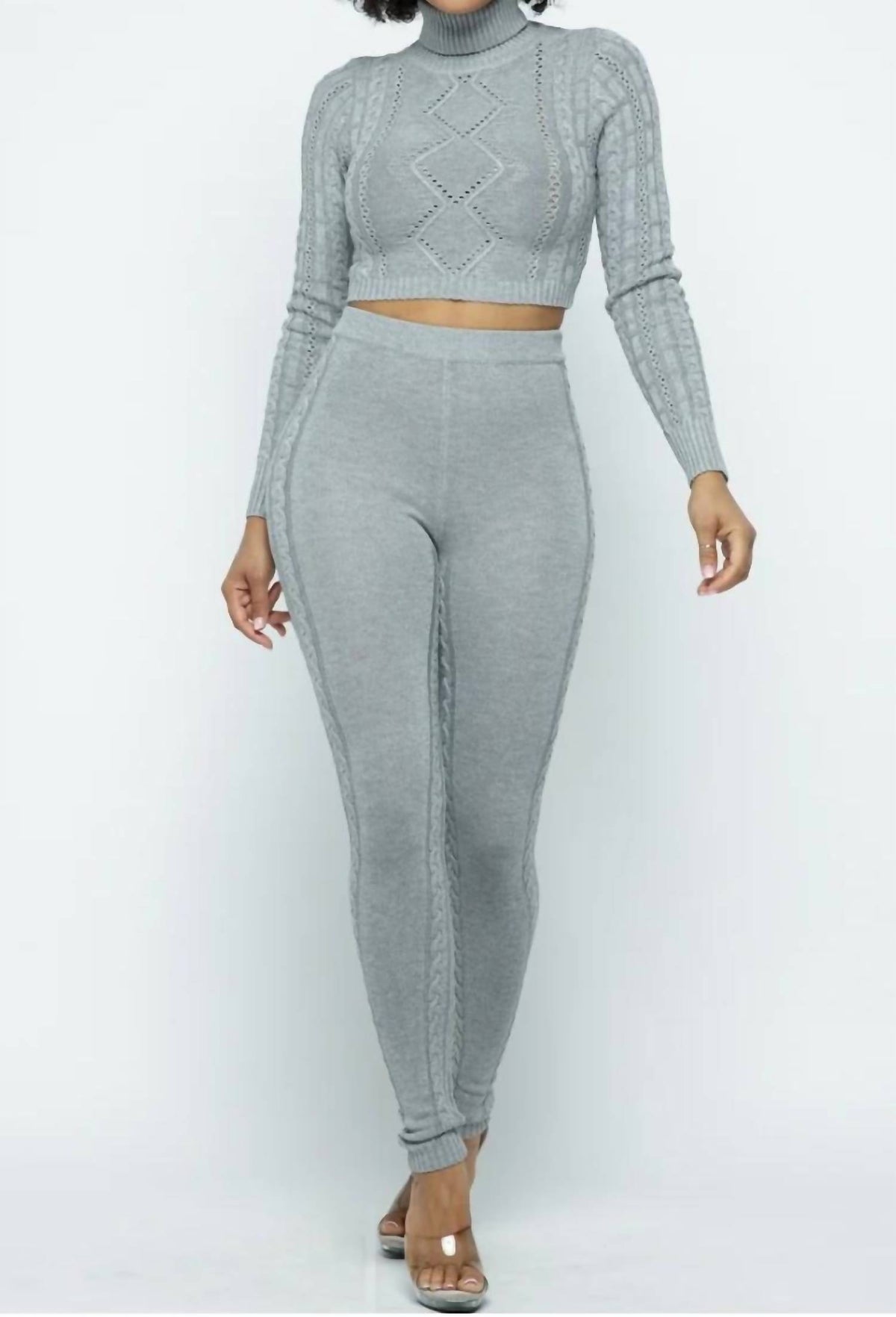 Nita Turtle Neck Knit Legging Set