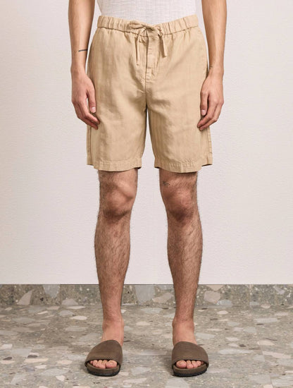 Felipe Herringbone Linen Short