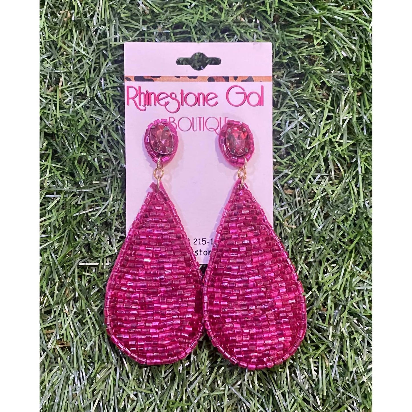 Women's Seed Bead Teardrop Earrings