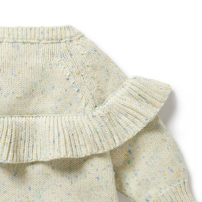 Kid's Knitted Ruffle Sweater