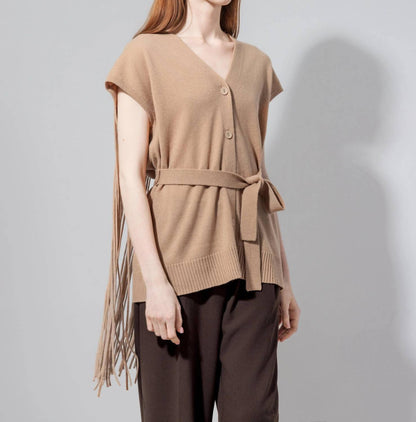 Fringe Vest Cardigan