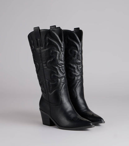 Women's Mid Calf Cowboy Boots