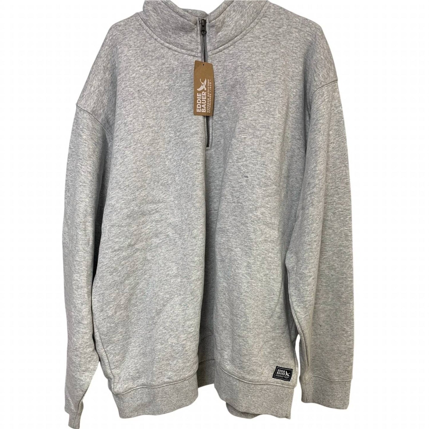 Men's Faux Sherpa Quarter Zip Pullover Sweatshirt - Big And Tall