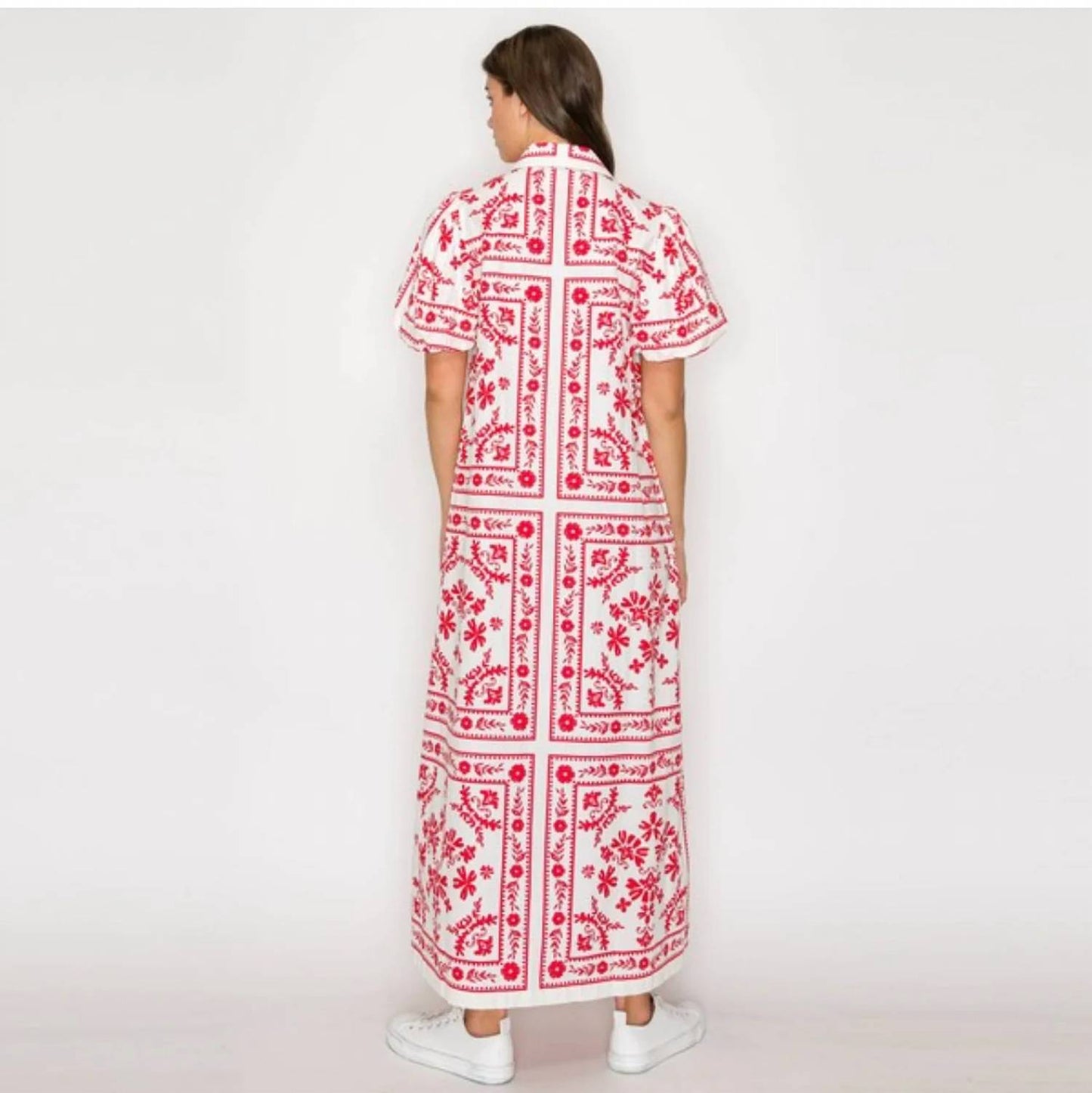 Scarf Print Maxi Dress