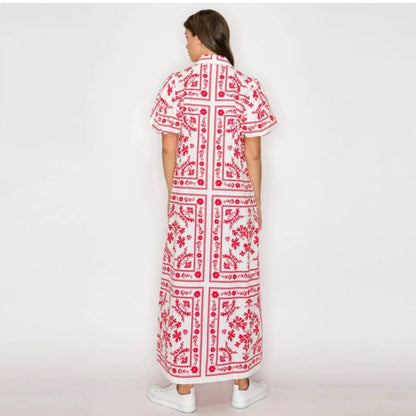 Scarf Print Maxi Dress