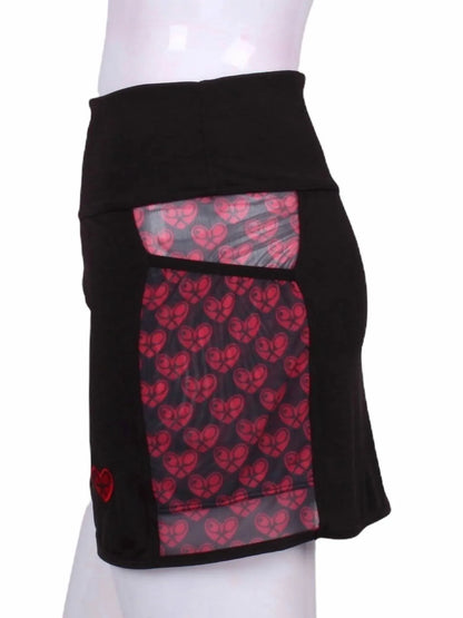 Love Love Tennis - Women's Straight Heart Mesh Skirt - Rack Hunt