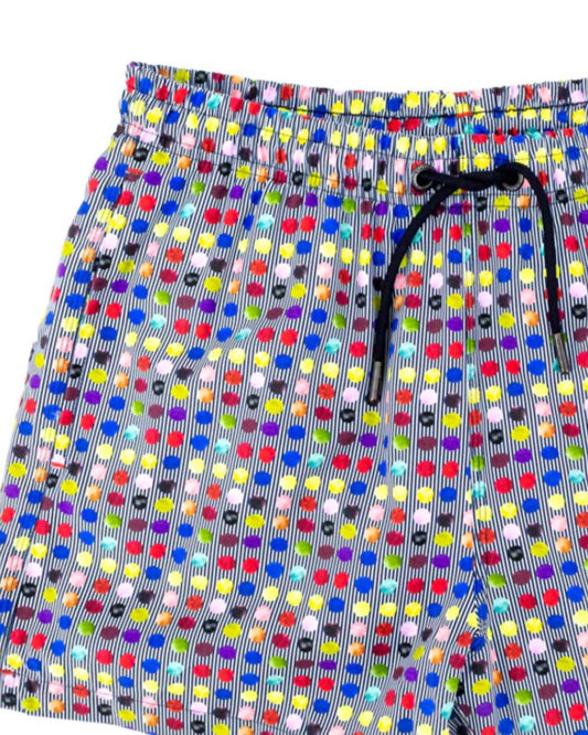 Men's Dot And Cross Swim Trunks