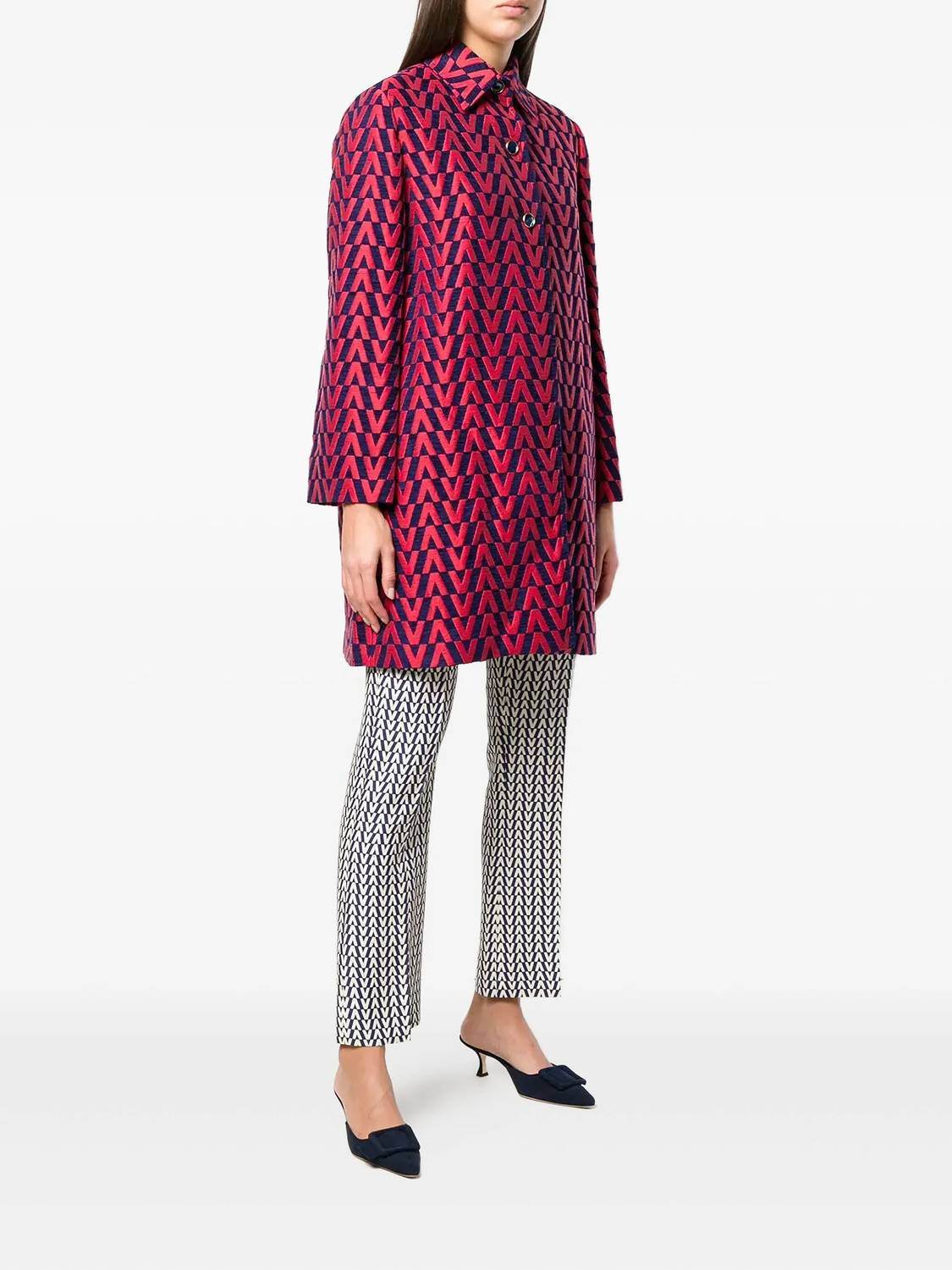 Valentino - Single Breasted Brocade Coat - Rack Hunt