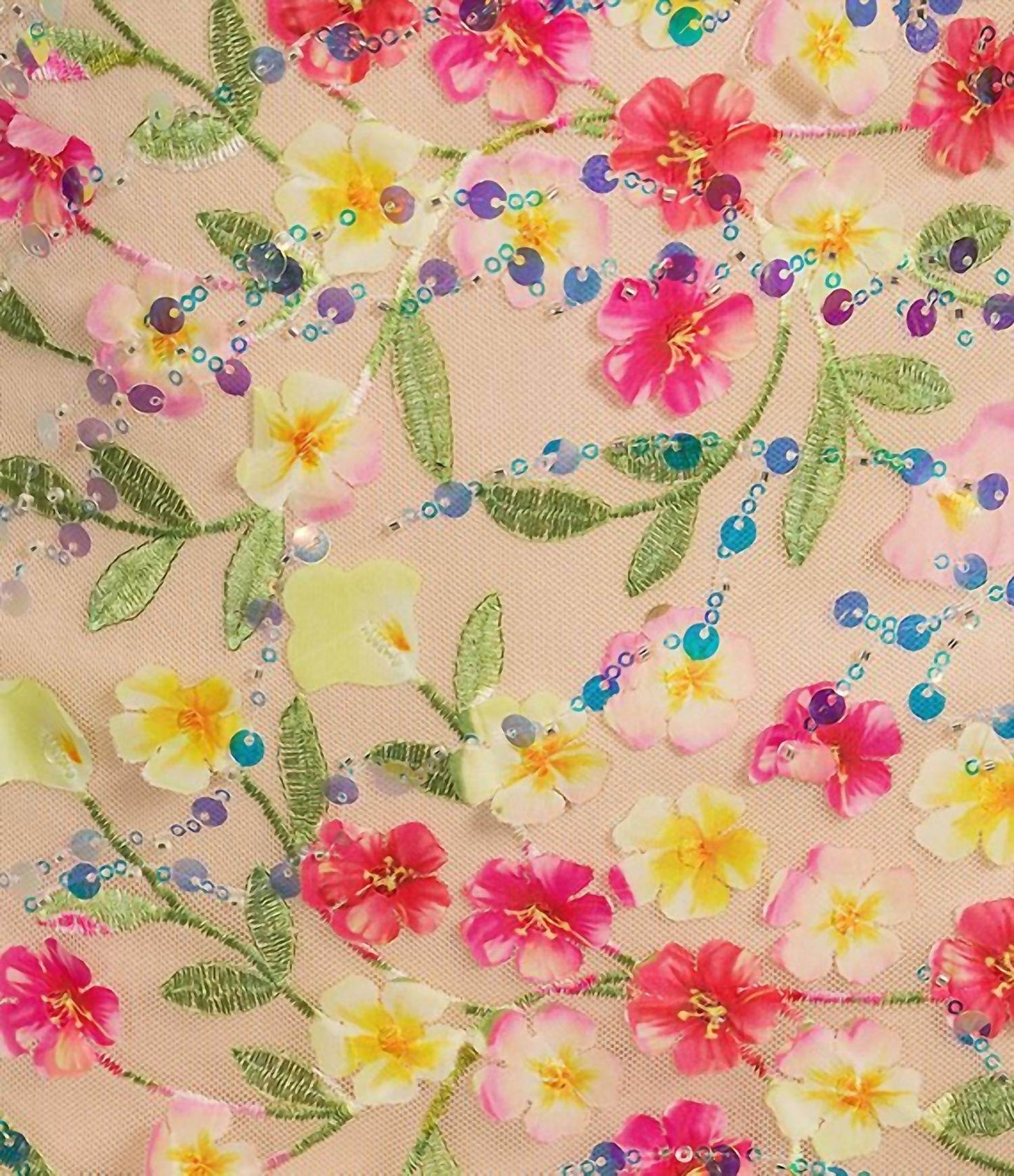 Honey and Rosie - 3d Floral Sequin Dress - Rack Hunt -