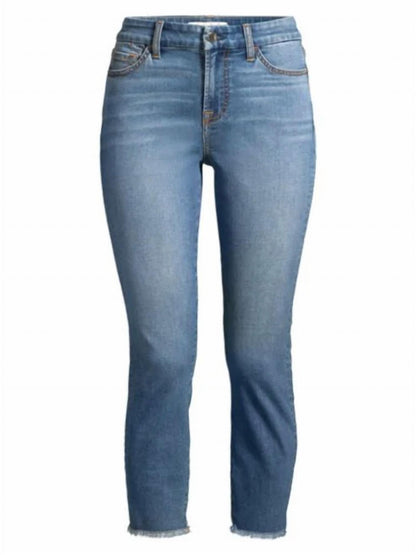 Fray Hem Crop Skinny Jeans