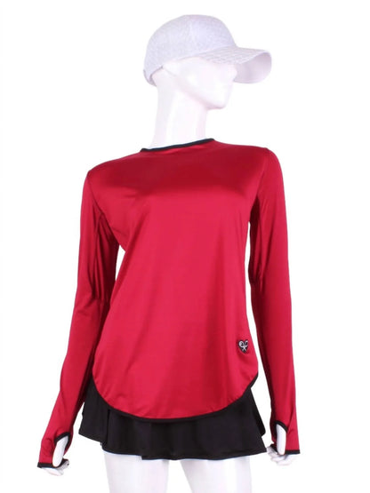 Love Love Tennis - Women's Long Sleeve Crew Tee - Rack Hunt