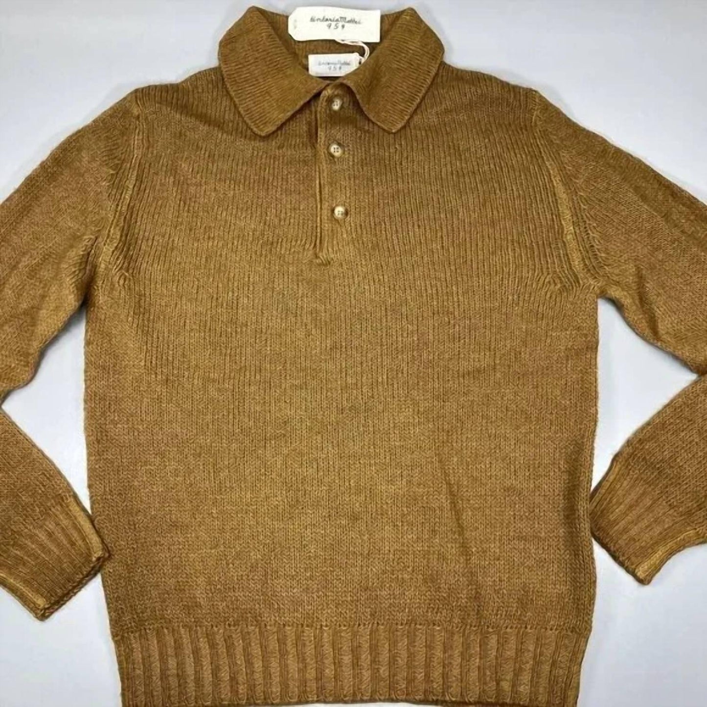 Tintoria Mattei - Men's Wool Alpaca Blend Collared Sweater - Rack Hunt