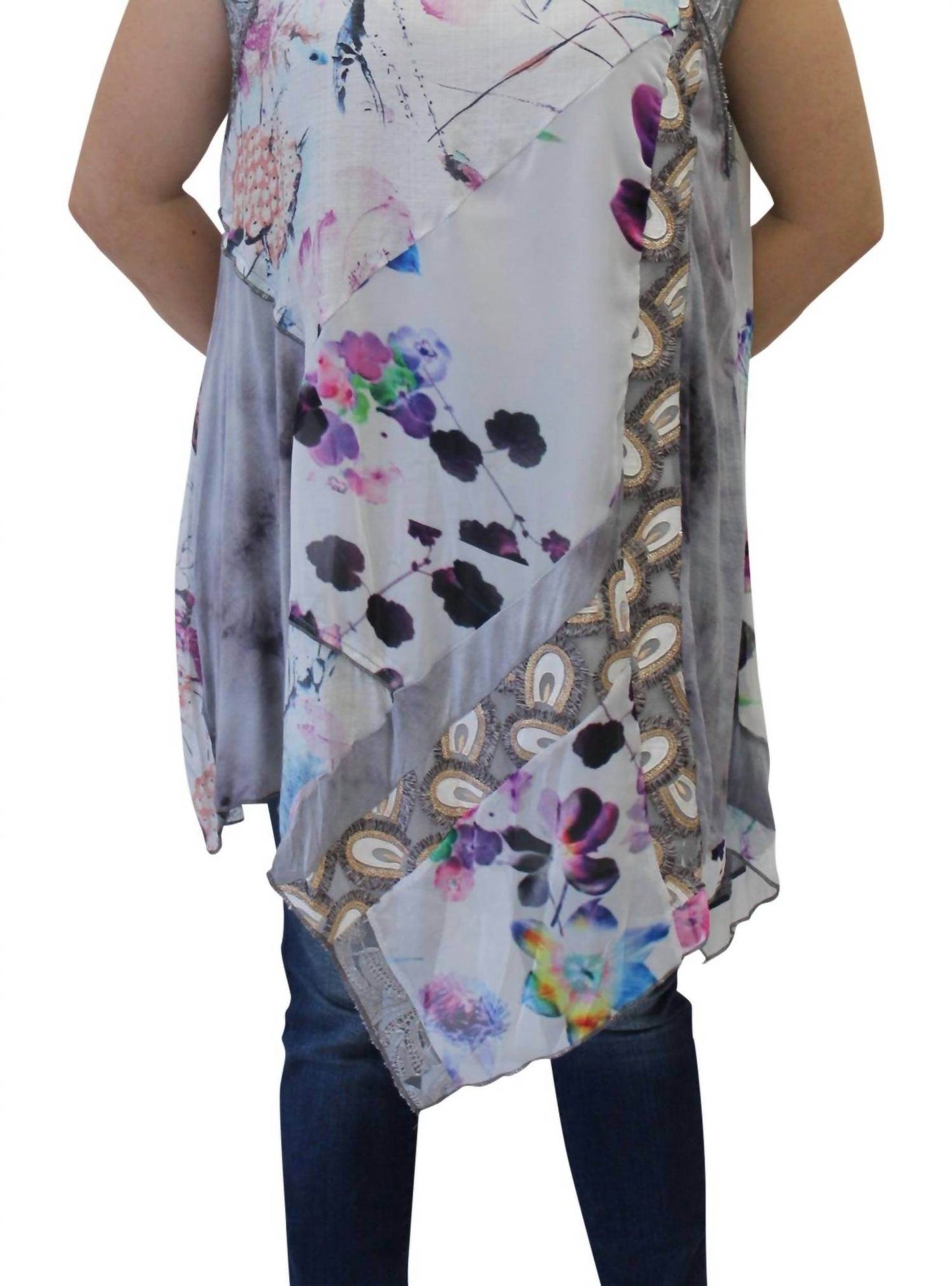 LV Collection - Flower Sleeveless Patchwork Top - Rack Hunt -