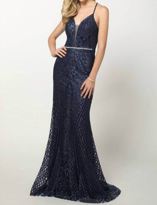 Juliet - Fitted Criss Cross Back Evening Dress - Rack Hunt -