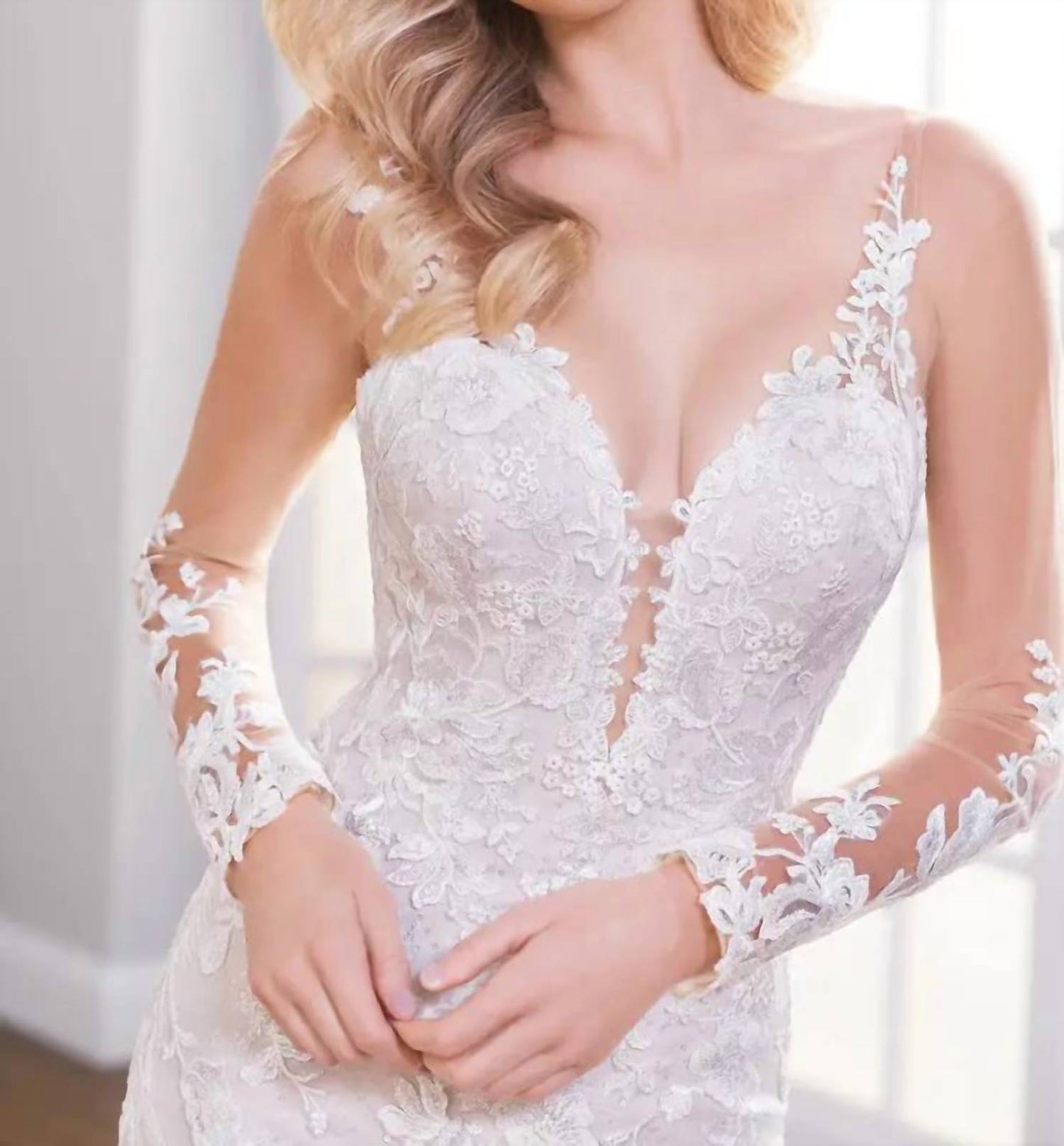 Catalina Schiffli Lace Appliqué Wedding Dress